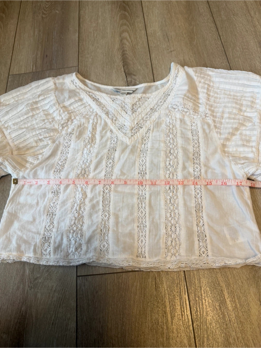 American Eagle White Lace Detail Top Small - photo 4