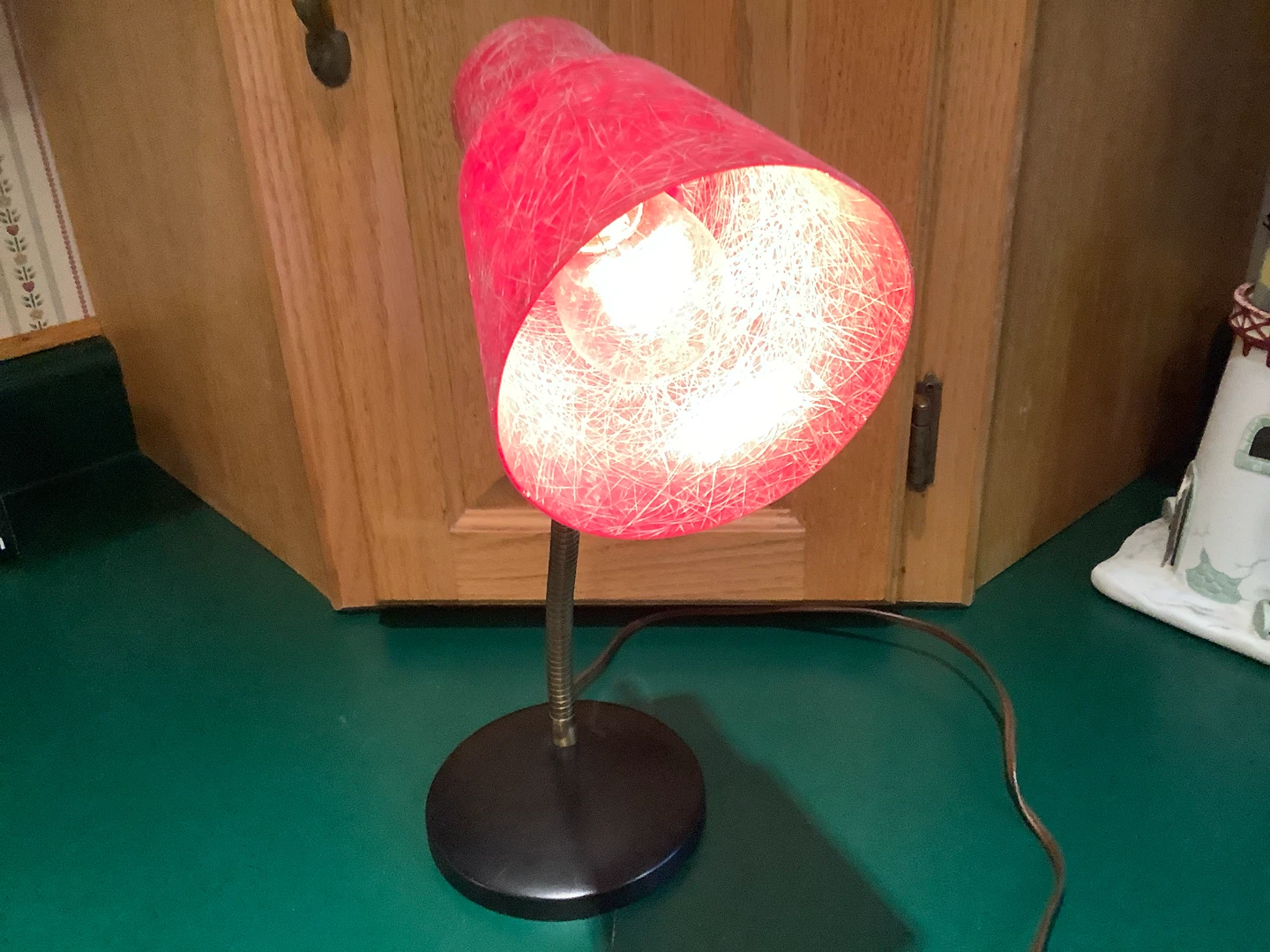 Vt MCM Desk Lamp Fibreglass Shade Gooseneck Arm 🐞 - photo 2