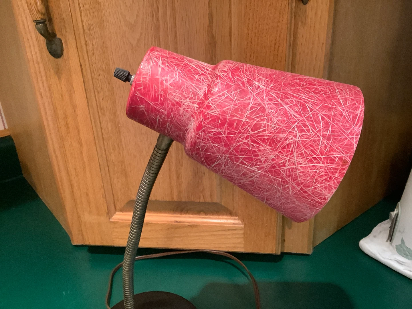 Vt MCM Desk Lamp Fibreglass Shade Gooseneck Arm 🐞 - photo 3