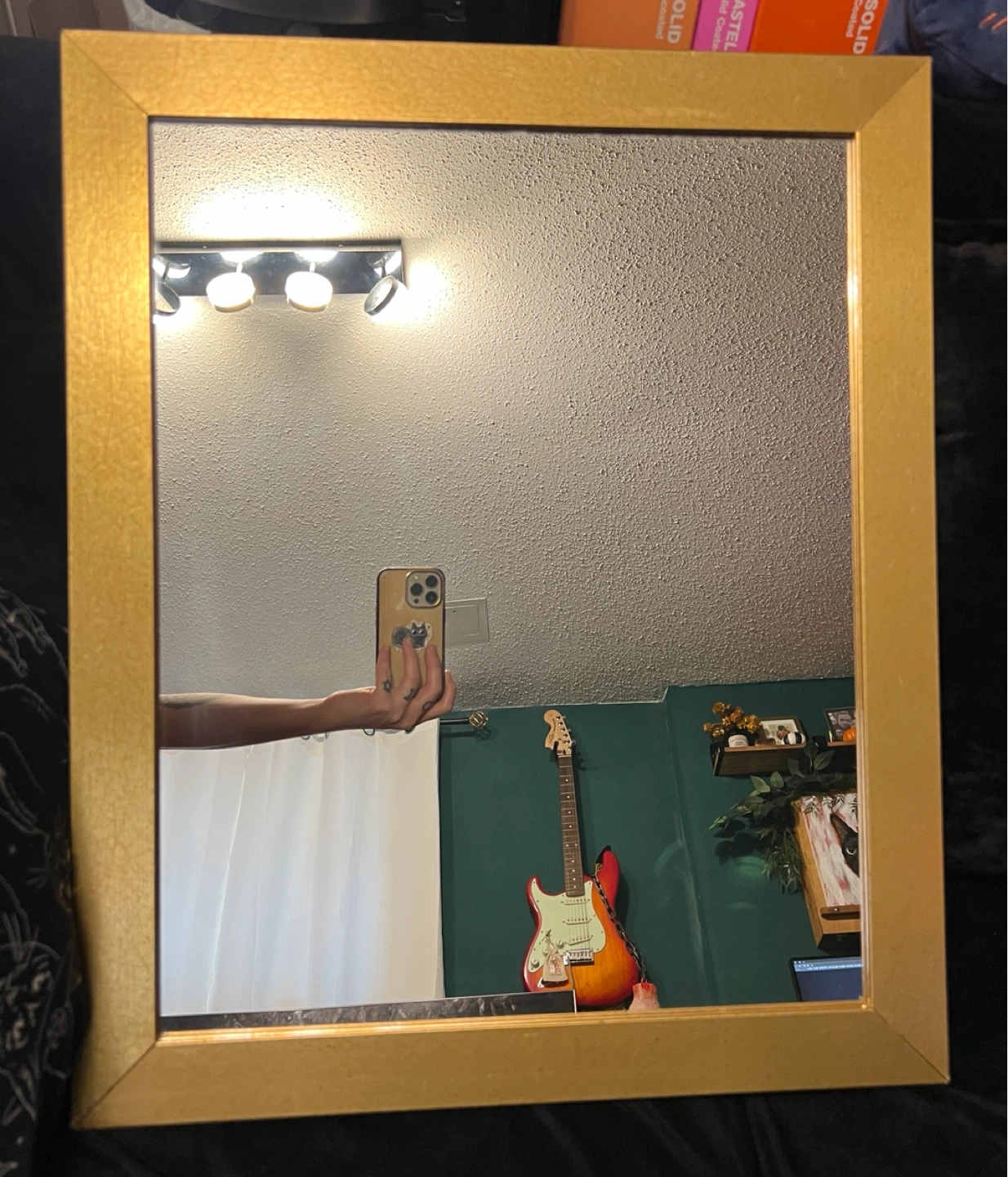 Delta Graphics Gold Frame Mirror
