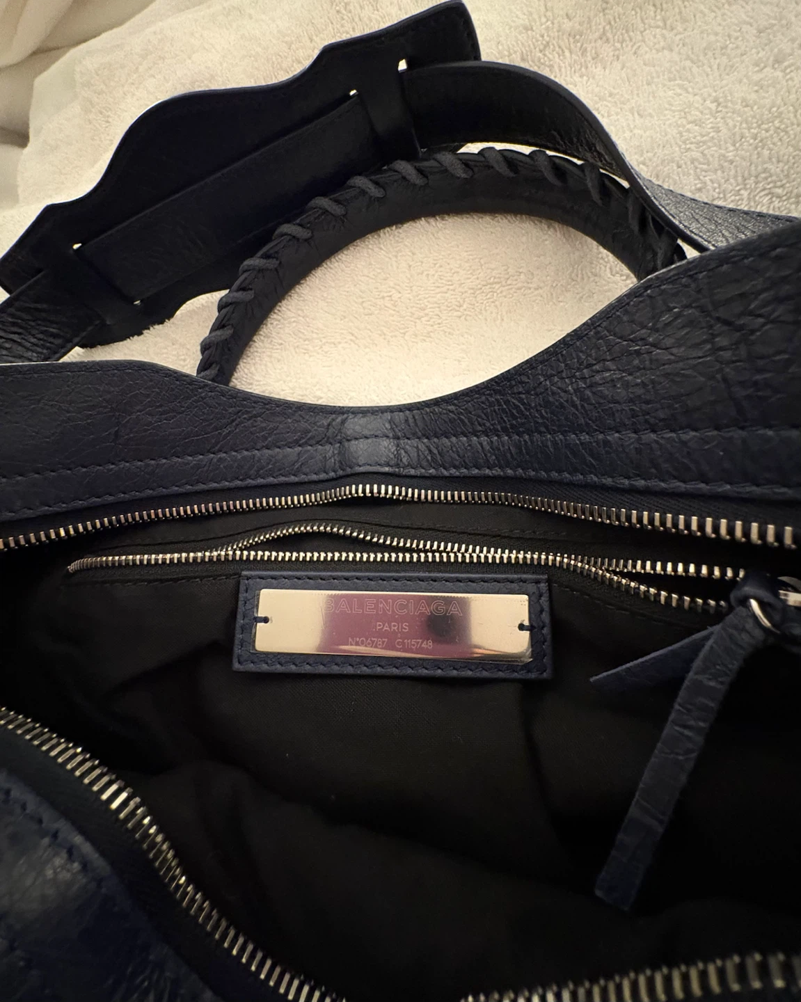 Balenciaga Navy Blue Classic City Handbag - photo 2
