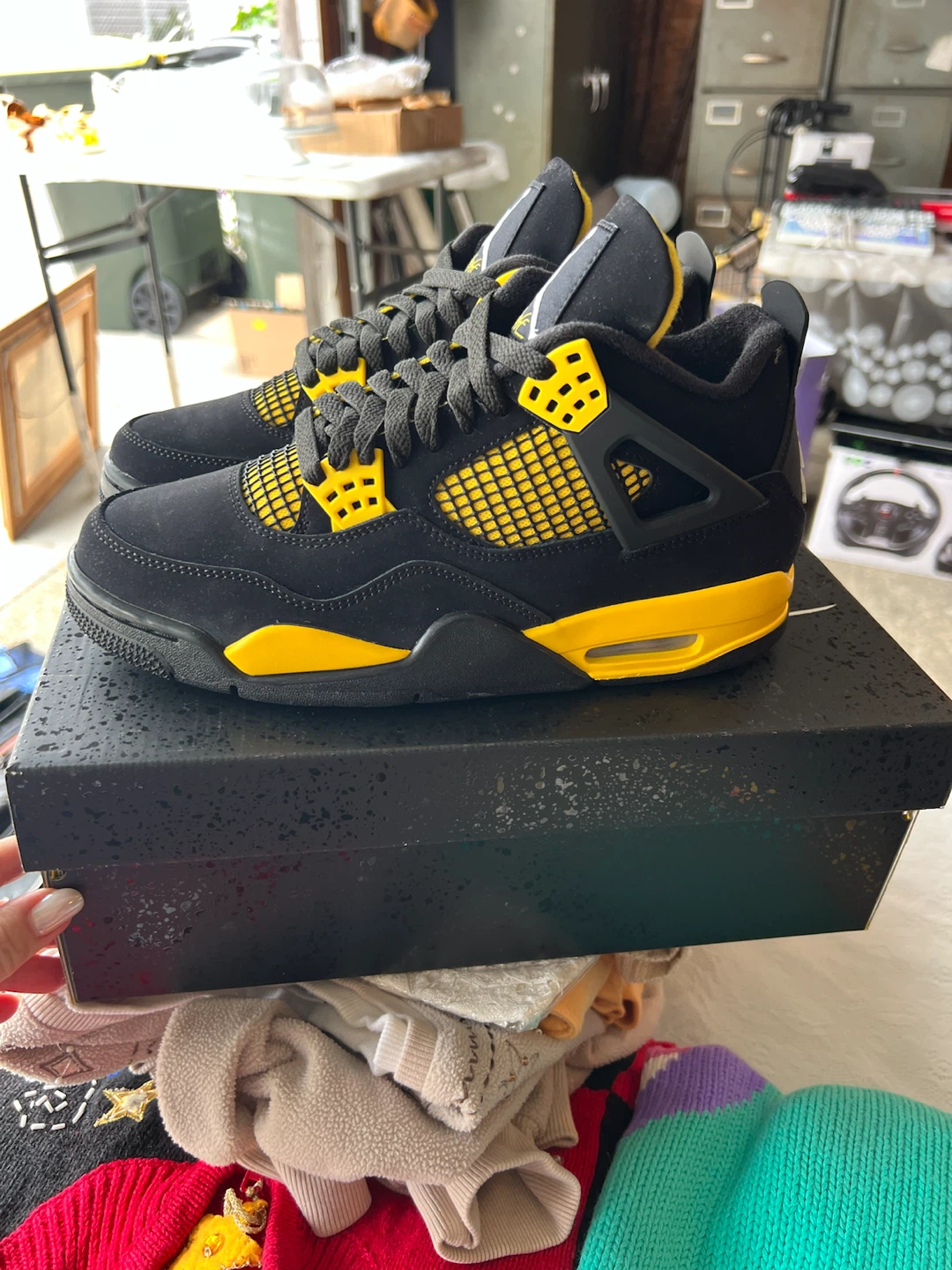 Air Jordan 4 Retro Black/Tour Yellow
