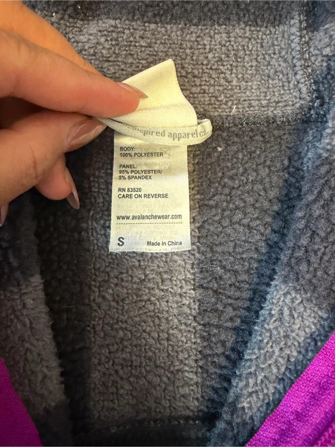 Avalanche Women's Small Striped Fleece Zipper - photo 3