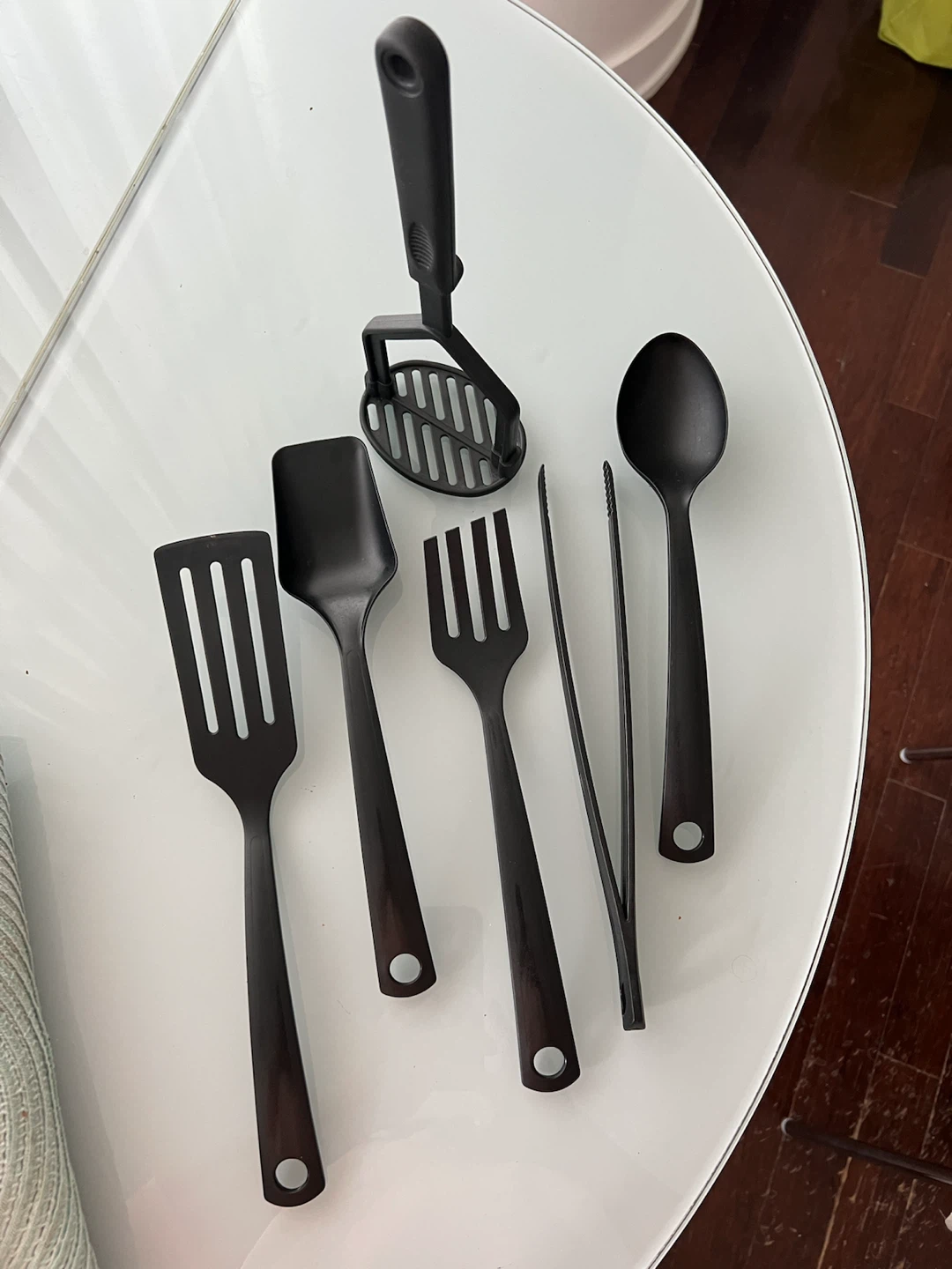 Set of 5 Black Kitchen Utensils