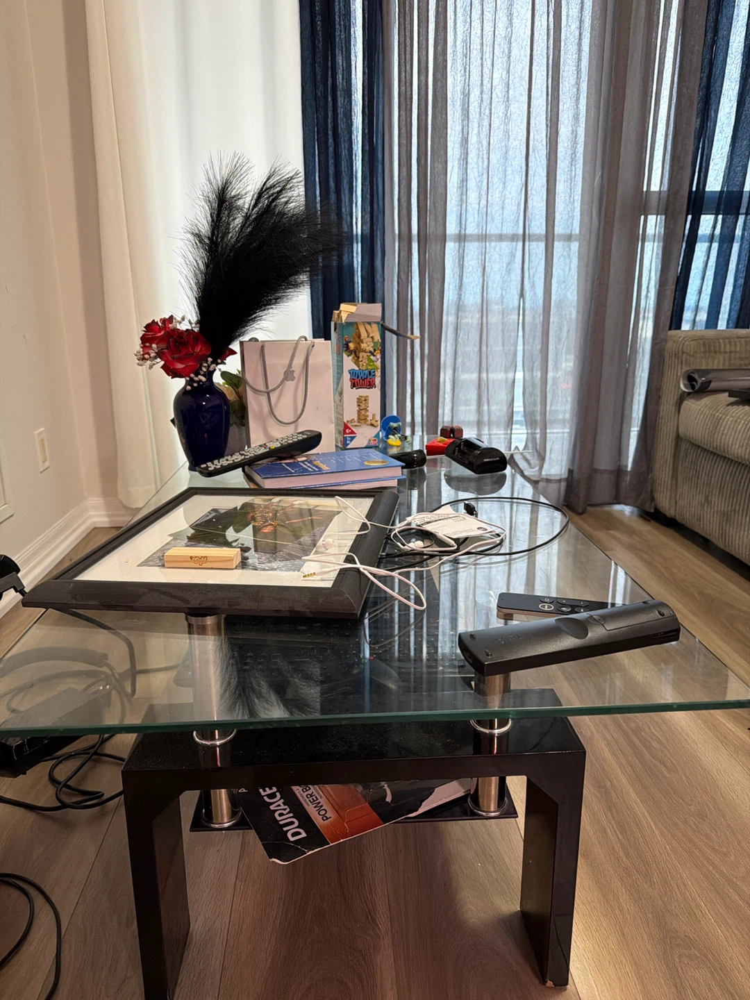 Black and Glass Coffee Table - photo 2