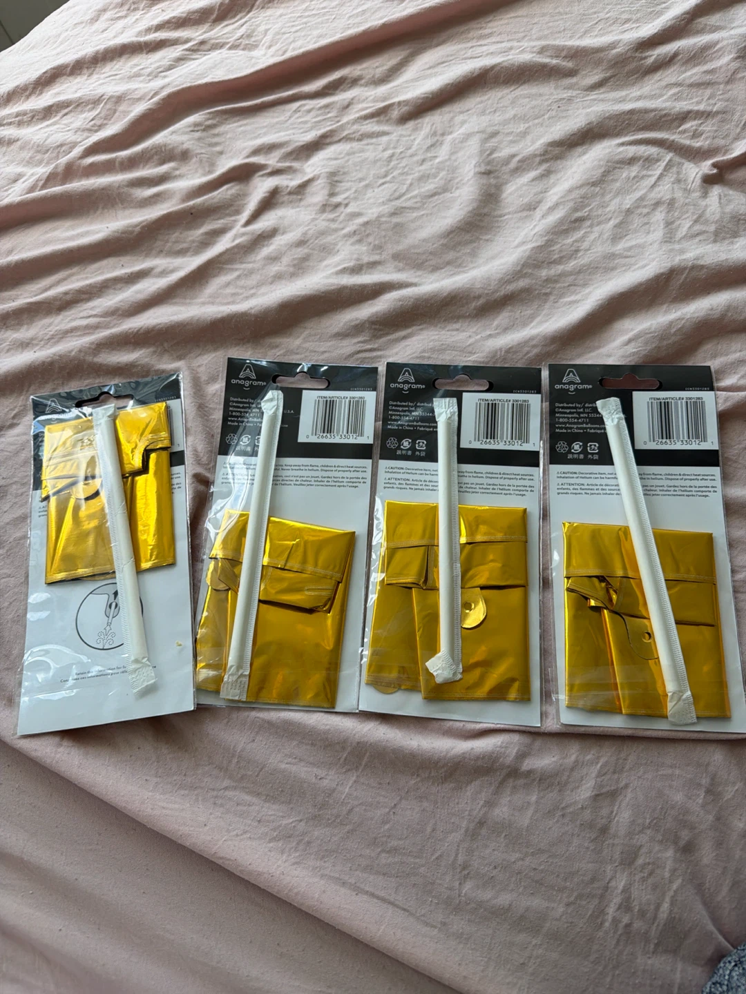 4 BRAND NEW Gold Letter A Balloons - photo 2