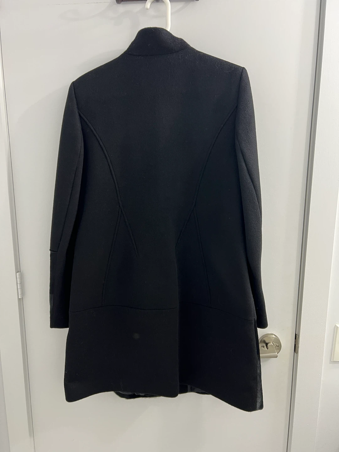 Dawn Levy Trinity Wool and Calf Skin Coat - photo 2