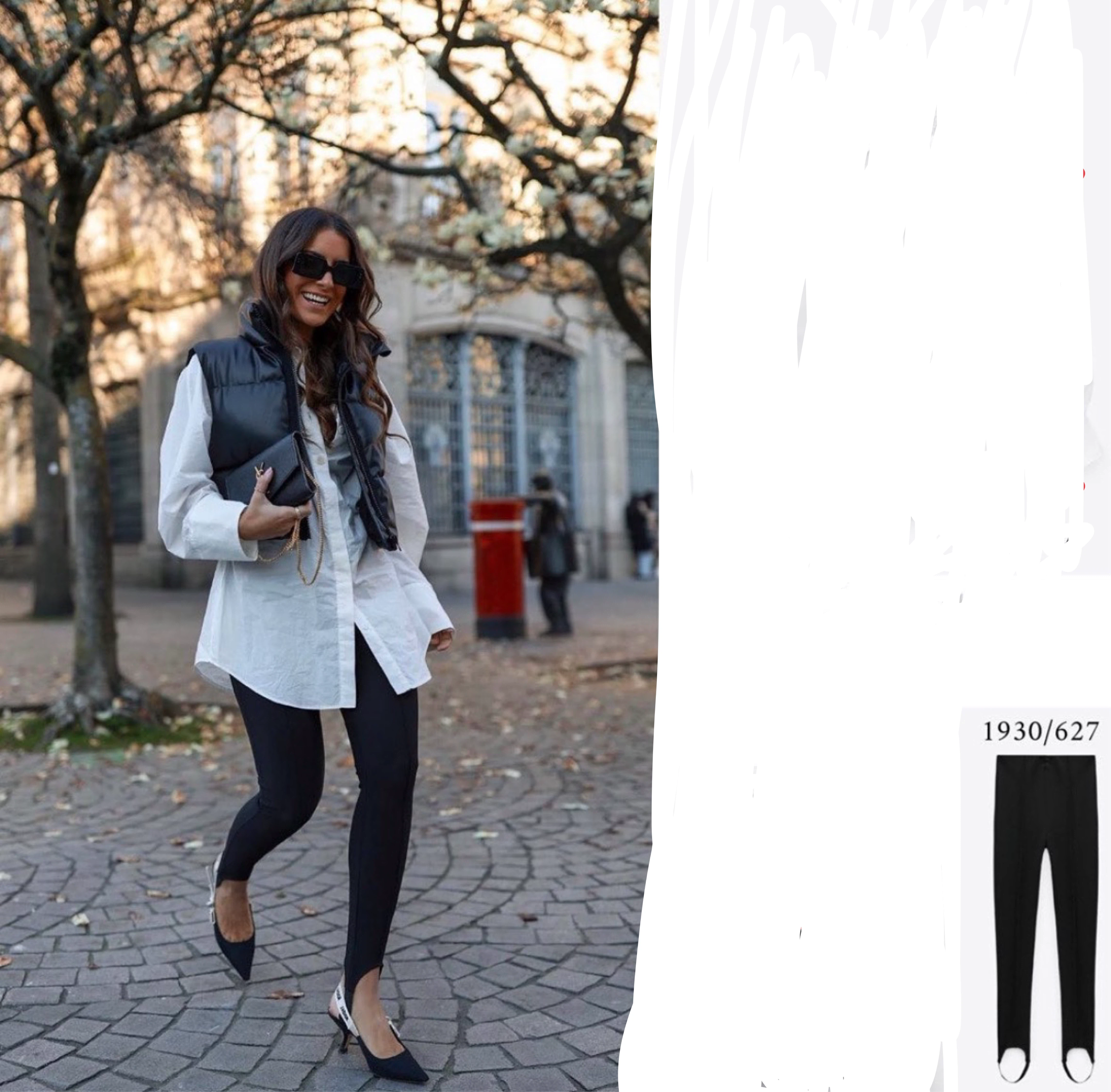 Zara Black Stirrup Leggings