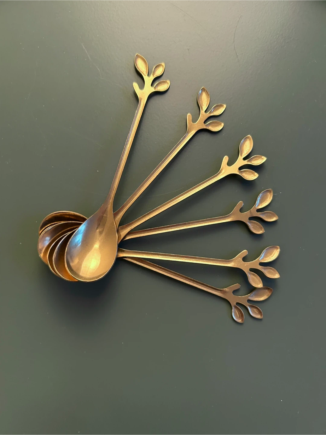Gold tone coffee spoons - photo 2