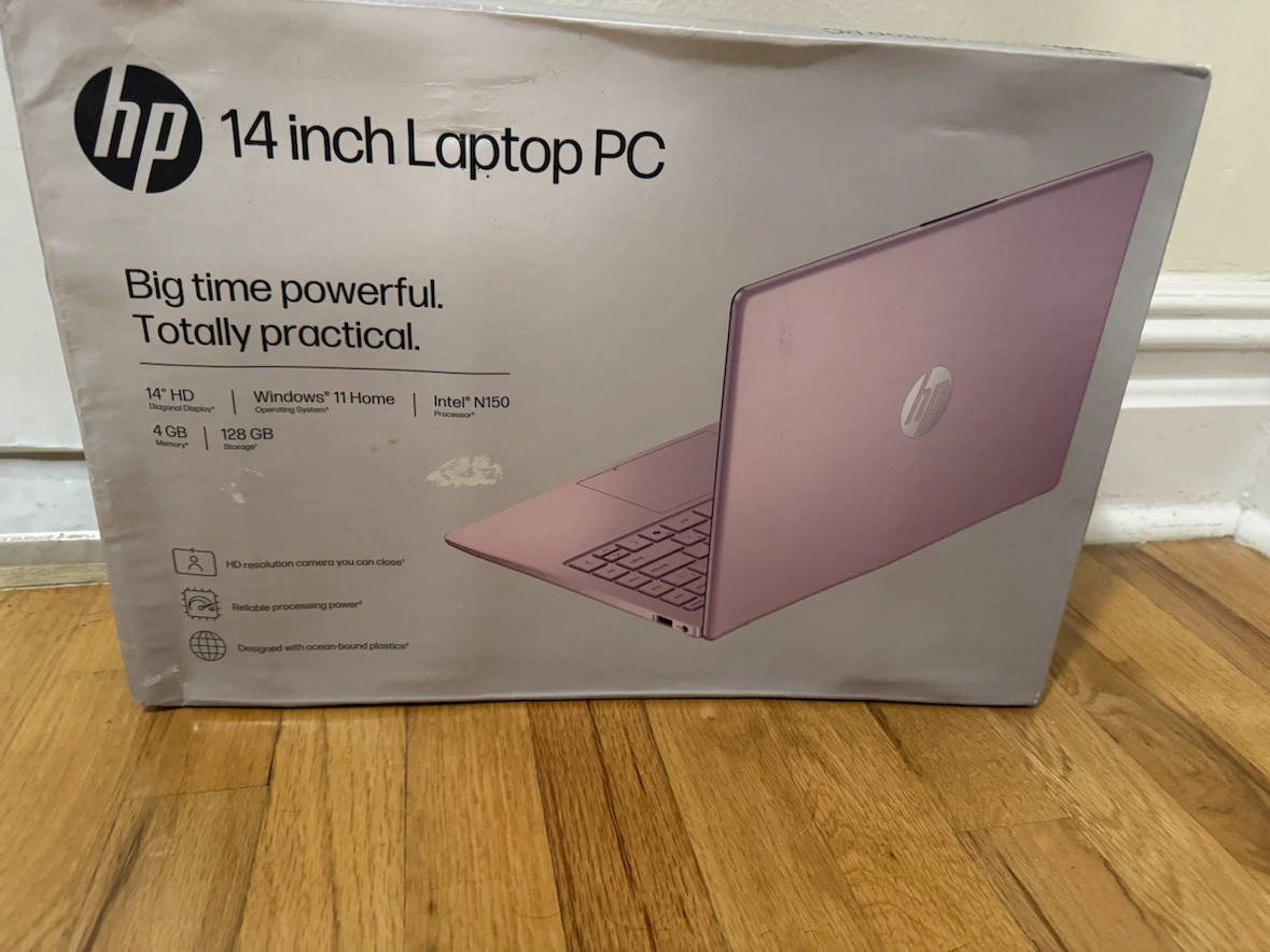 Brand-new -HP 14 inch Laptop PC, 4GB Memory, 128GB Storage