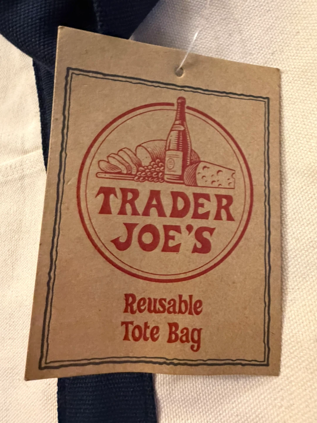 Trader Joe’s Canvas Tote Bags – Navy & Cream - photo 3