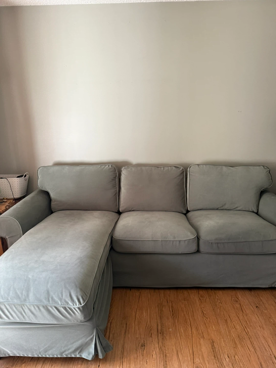 IKEA UPLAND loveseat with chaise, Hakebo gray/green - photo 2