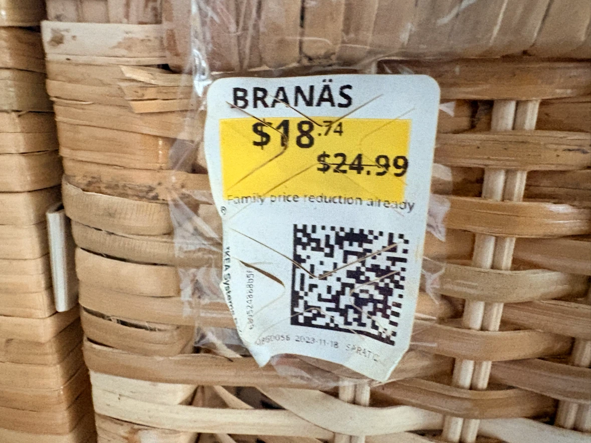 Two IKEA BRANAS Rattan Baskets - photo 5
