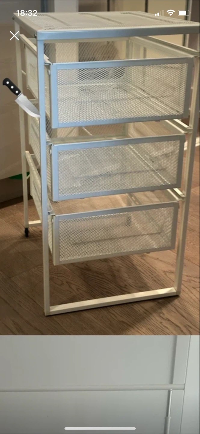 2 IKEA Metal Rolling Storage Cart with Drawers - photo 3