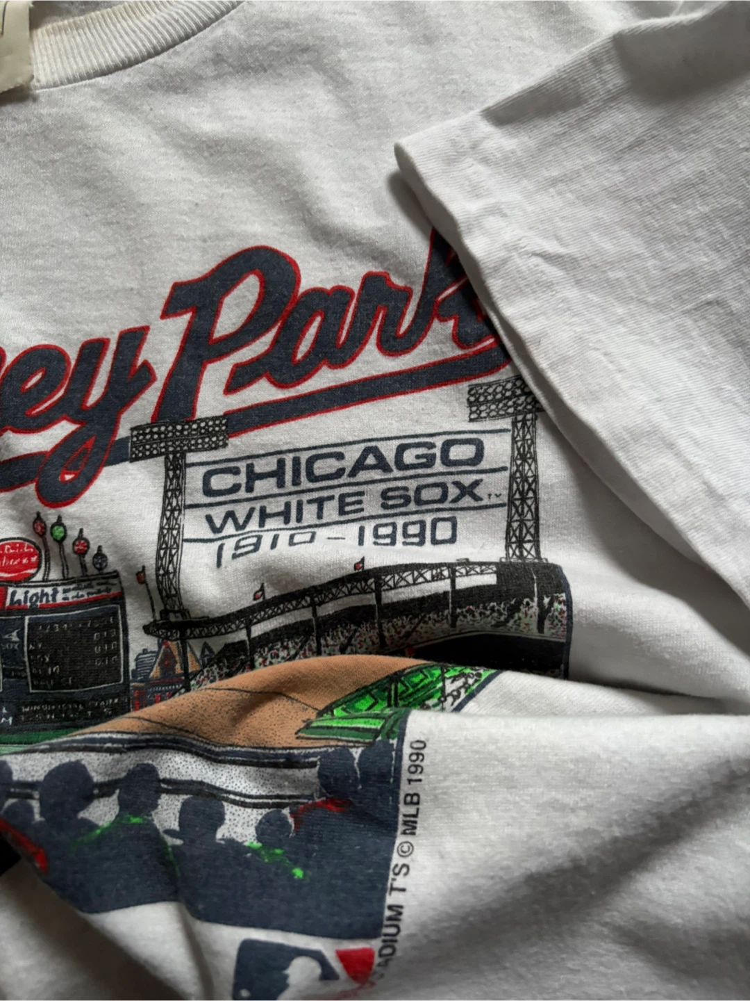 Vintage Chicago White Sox Comiskey Park tee 1990 MLB - photo 5