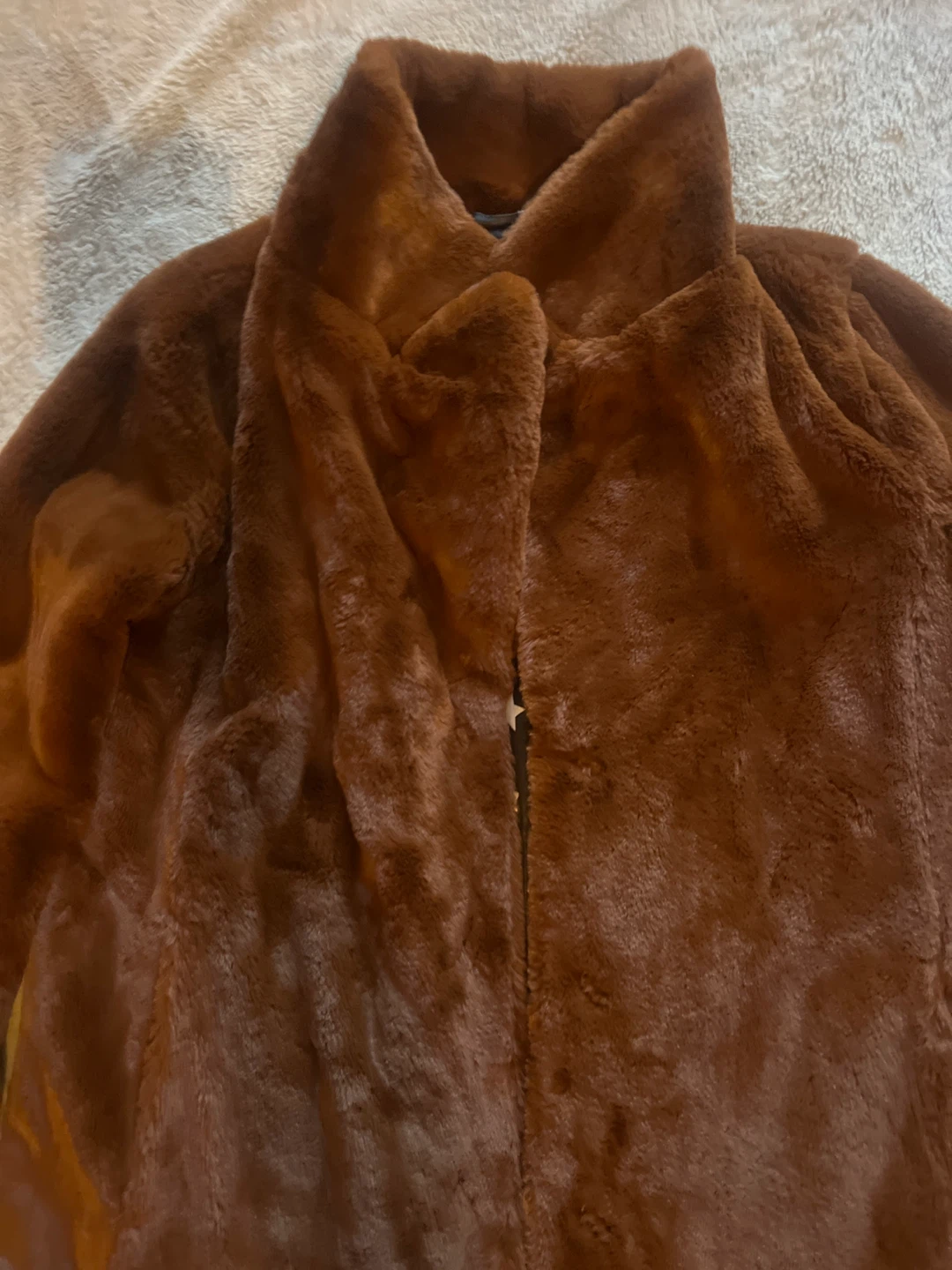 Avec Les Filles Brown Faux Fur Coat - photo 2
