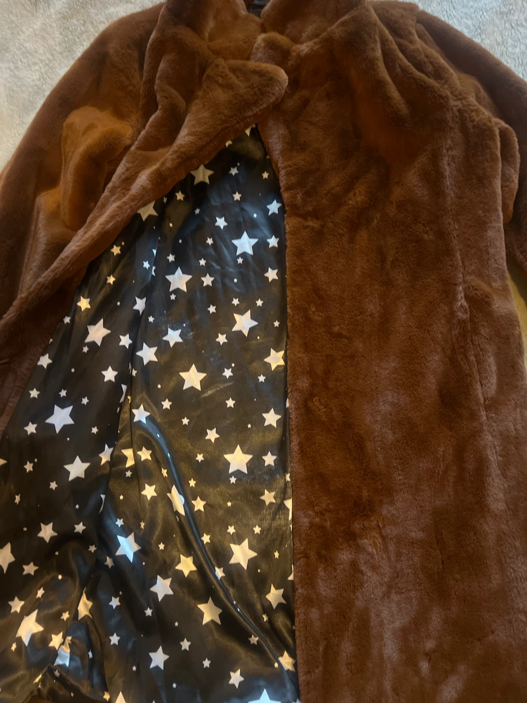 Avec Les Filles Brown Faux Fur Coat - photo 3