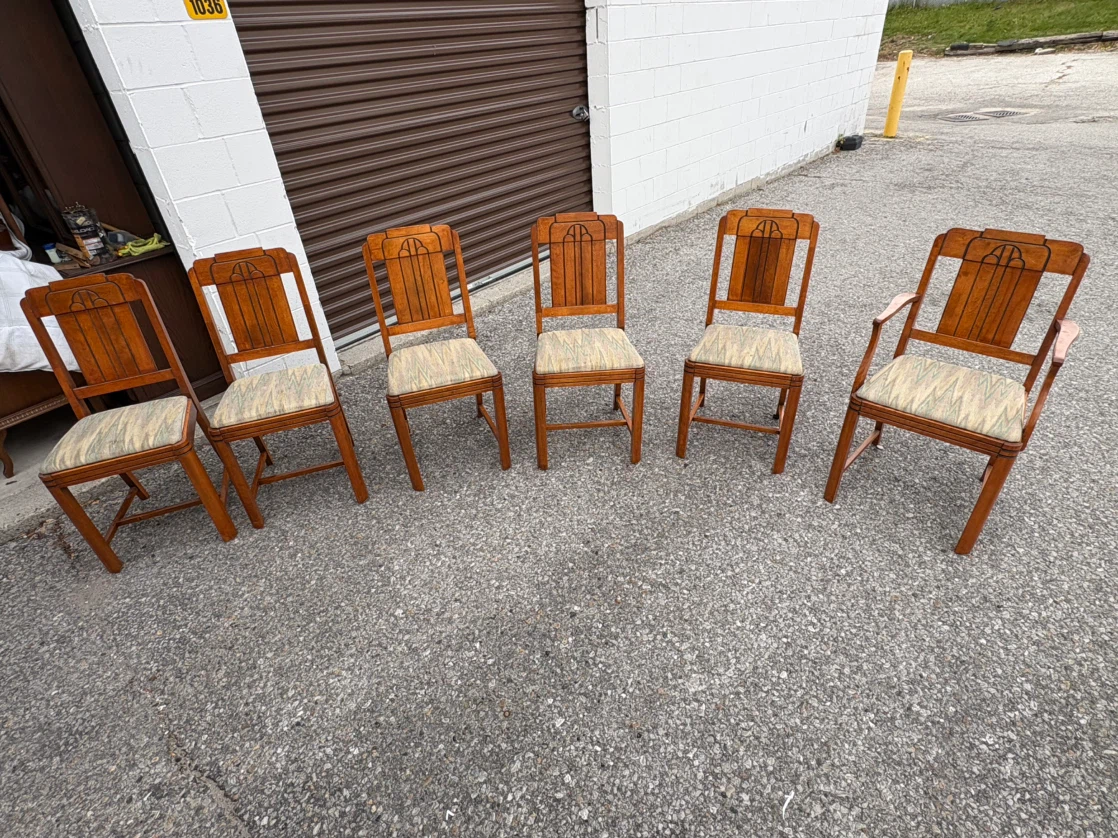 Free delivery set of 6 Art Deco Style Dining Chairs