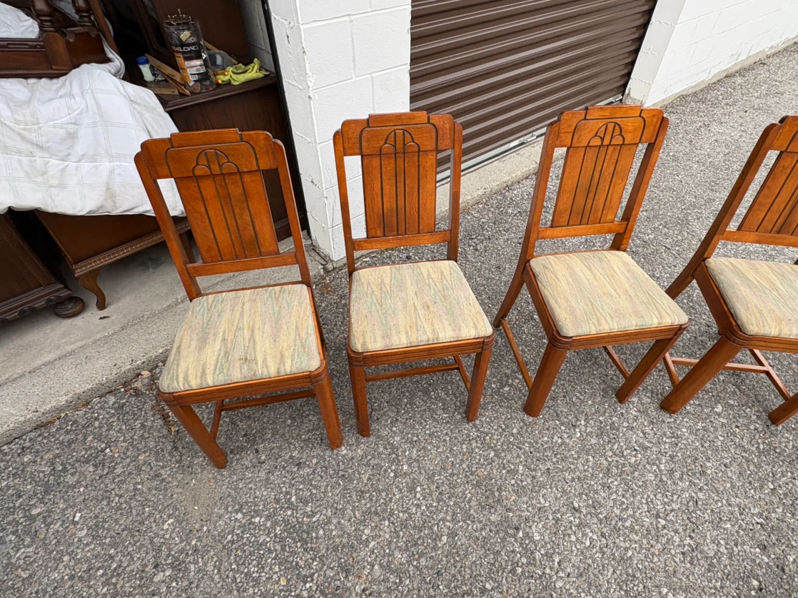 Free delivery set of 6 Art Deco Style Dining Chairs - photo 5