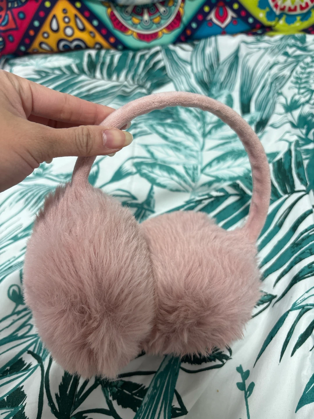 Soft Pink Faux Fur Earmuffs