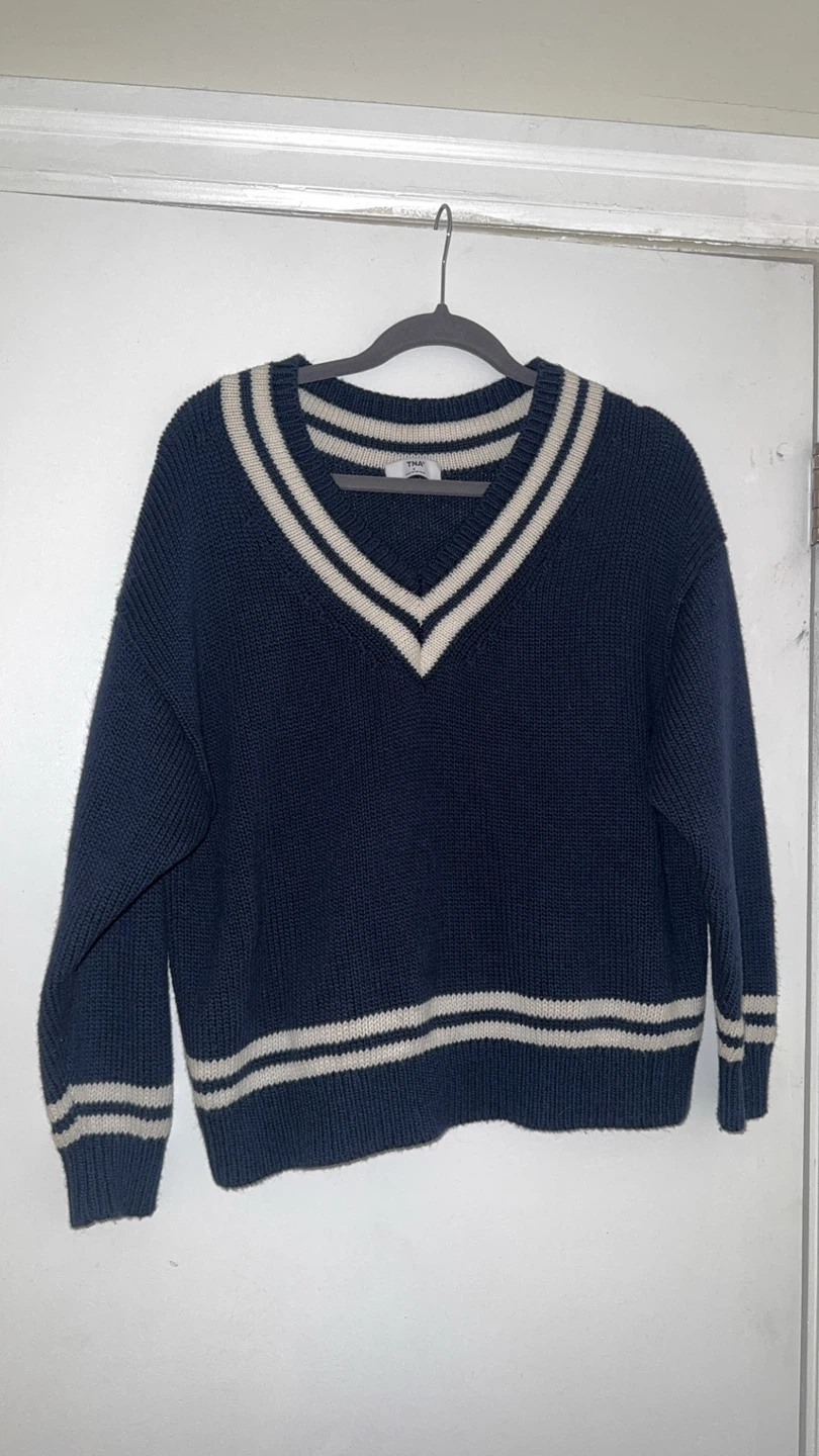 Aritzia Millennium Sweater Knit Sweater Navy Blue - photo 2