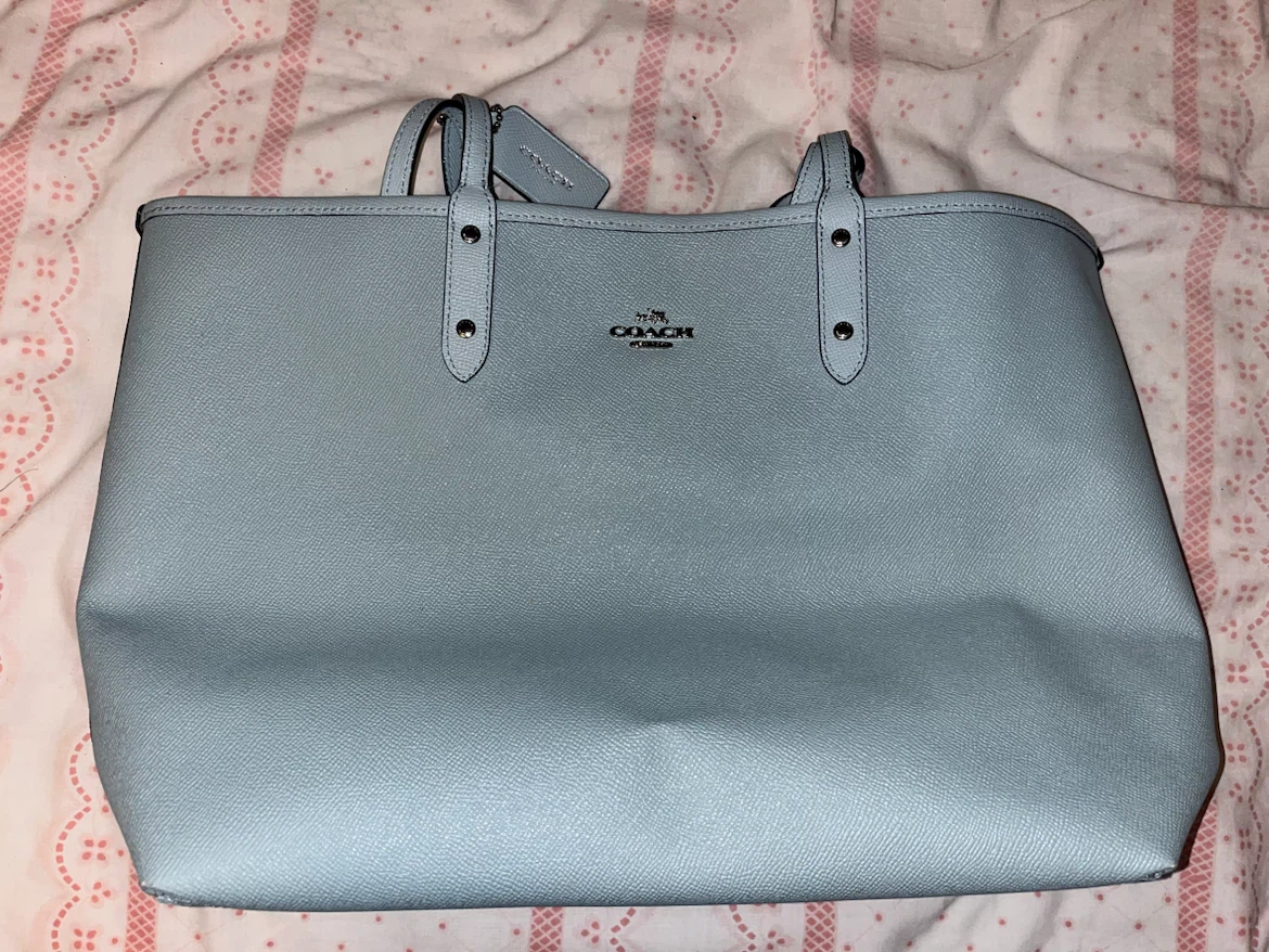 Light Blue Coach Reversible Tote Bag