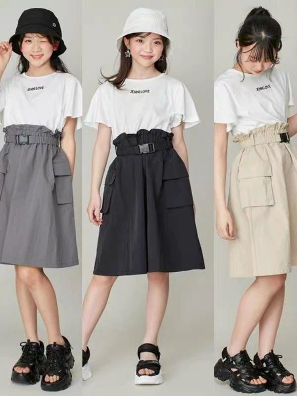 JENNI LOVE Flocked Patchwork Faux Two-Piece Short-Sleeve Dress