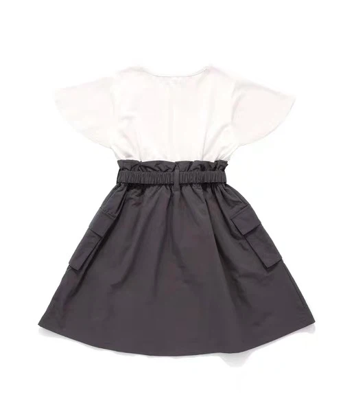JENNI LOVE Flocked Patchwork Faux Two-Piece Short-Sleeve Dress - photo 5