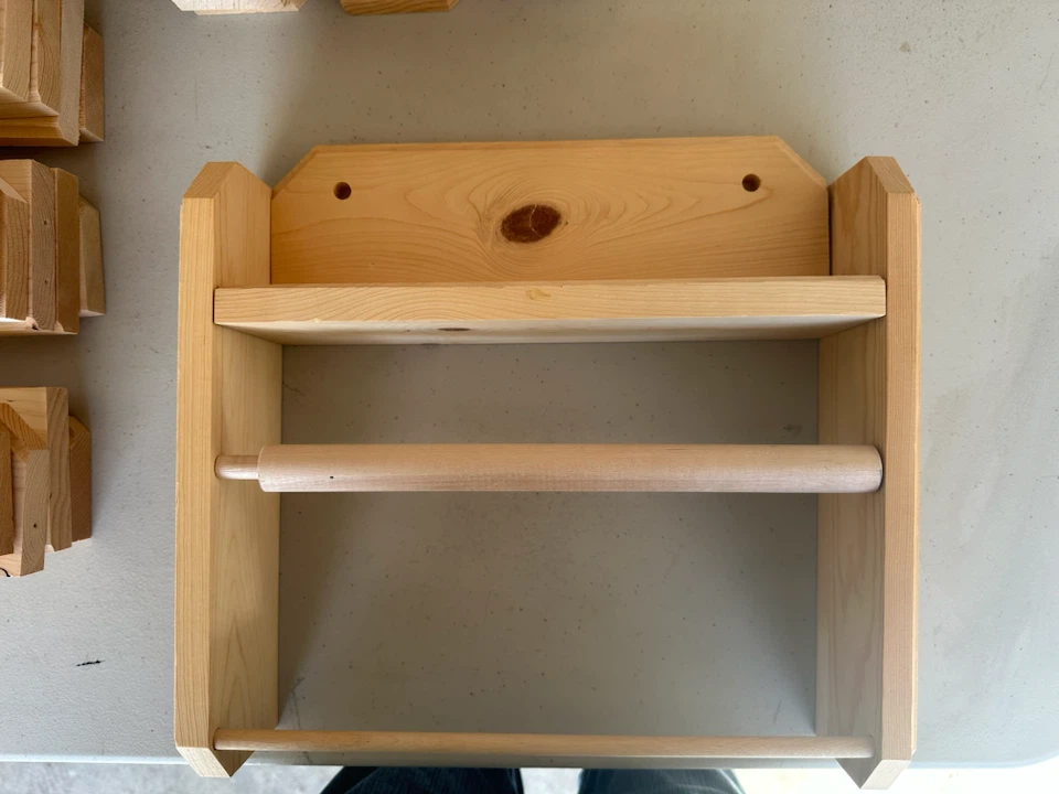 Unfinished Wooden Paper Towel & Tea Towel Holder. - photo 2