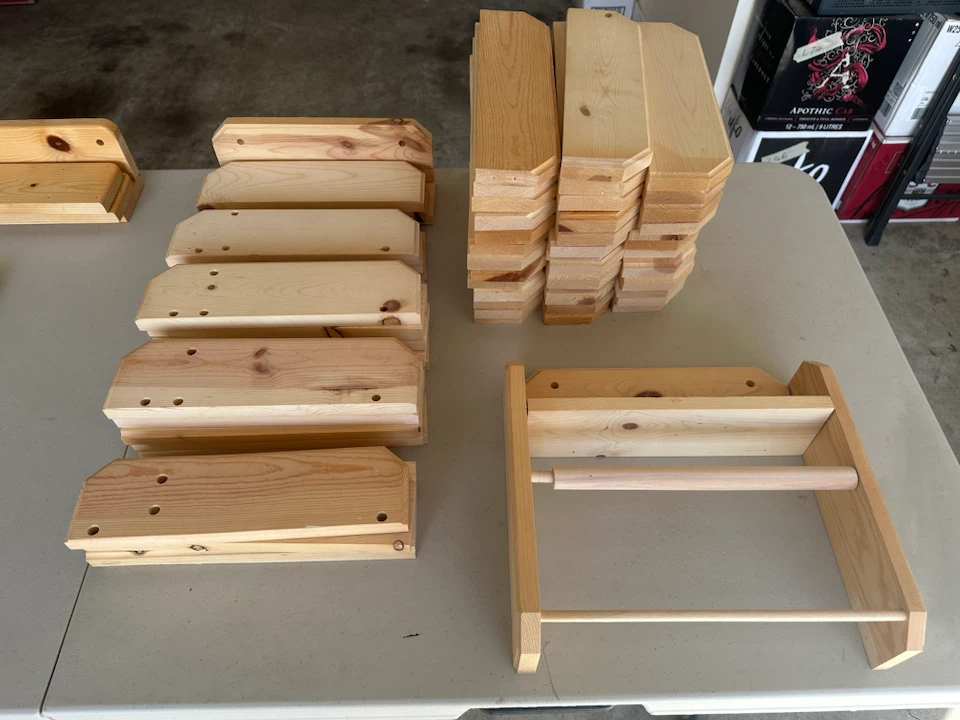 Unfinished Wooden Paper Towel & Tea Towel Holder. - photo 3