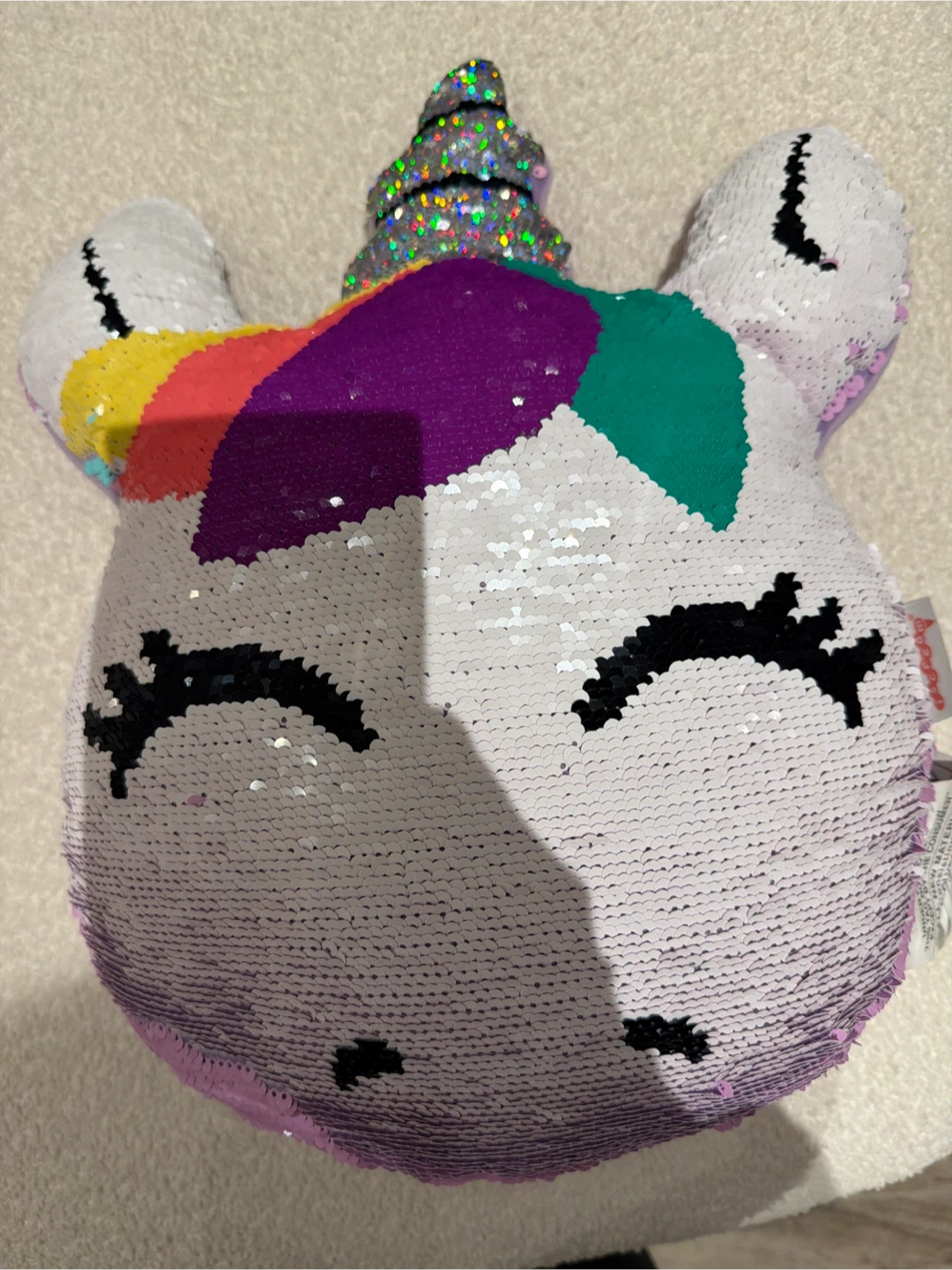 Sequin Unicorn Throw Pillow - photo 2