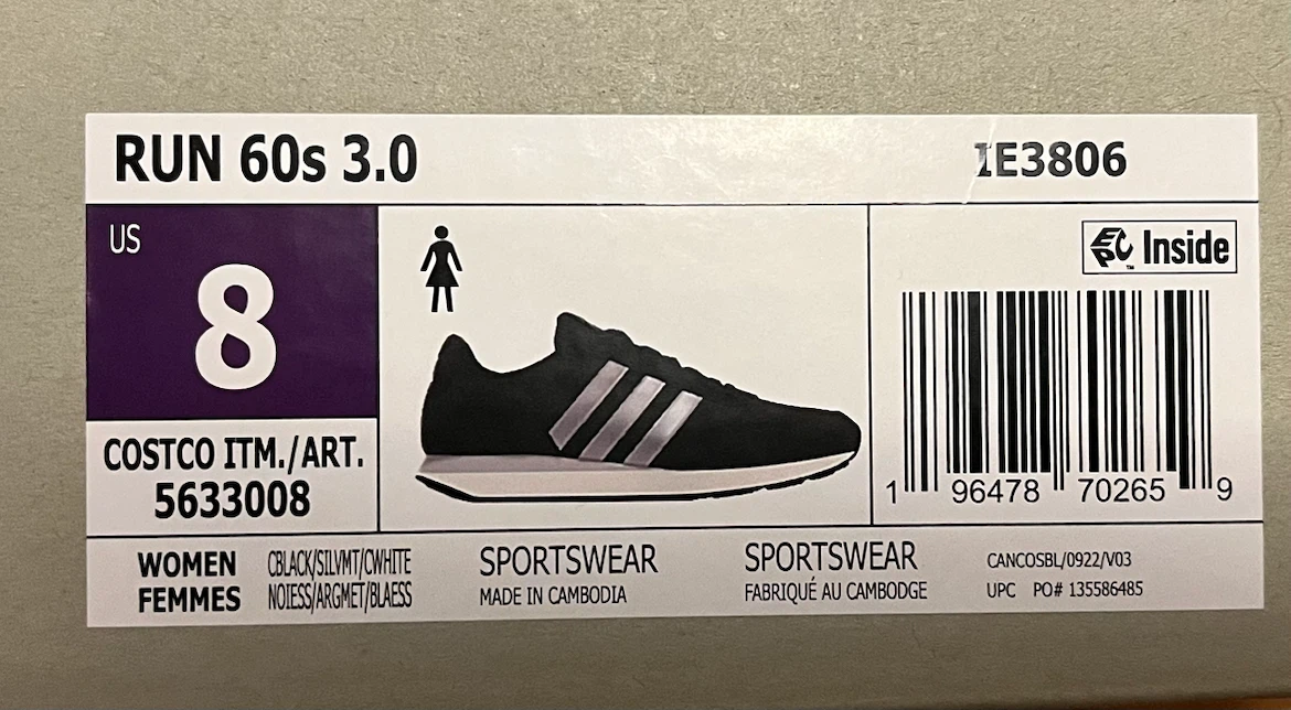 Adidas Run 60s 3.0 Women's Sneakers Size 8 - photo 2
