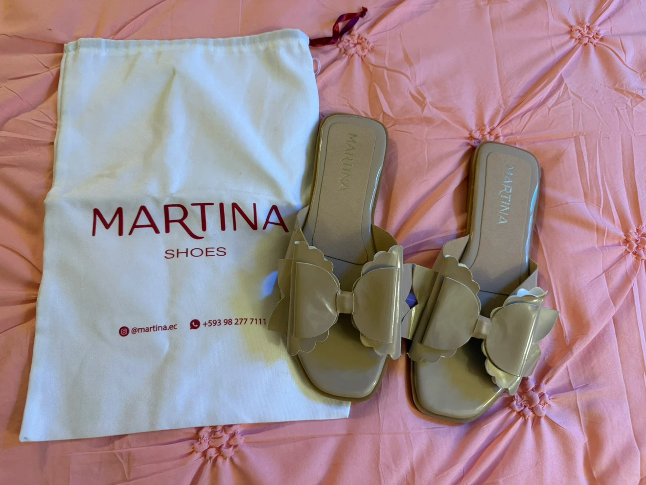 Martina Shoes Beige Bow Sandals