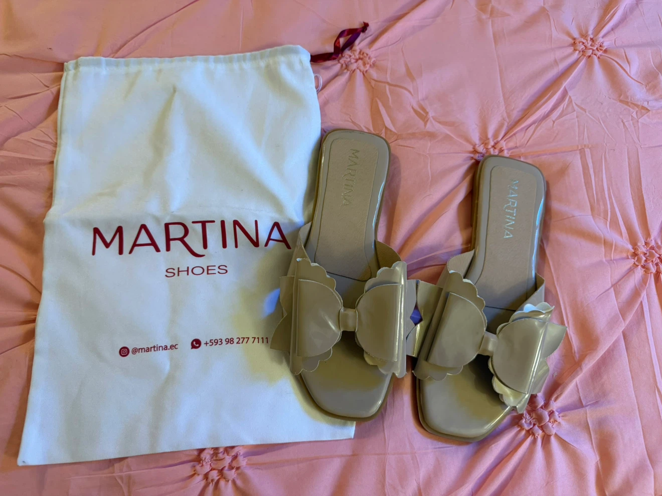 Martina Shoes Beige Bow Sandals - photo 2