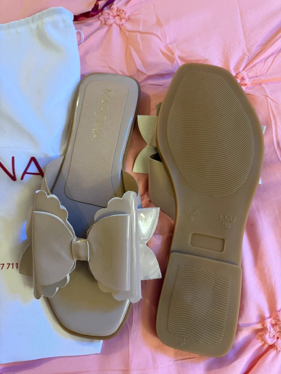Martina Shoes Beige Bow Sandals - photo 3
