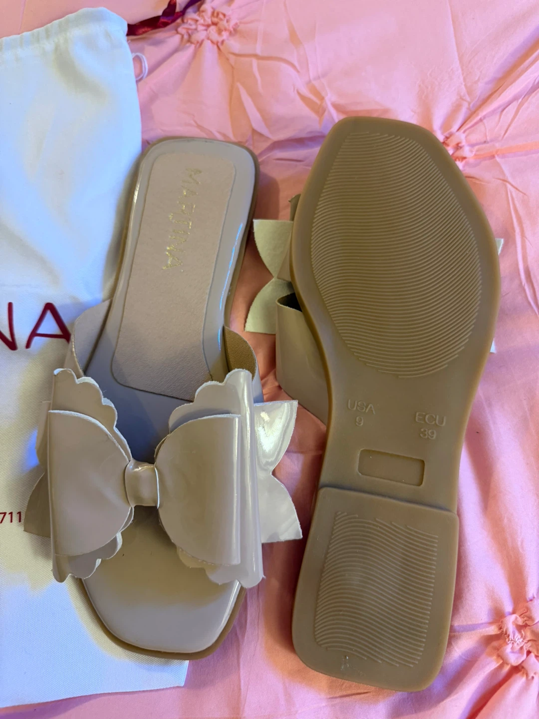 Martina Shoes Beige Bow Sandals - photo 4