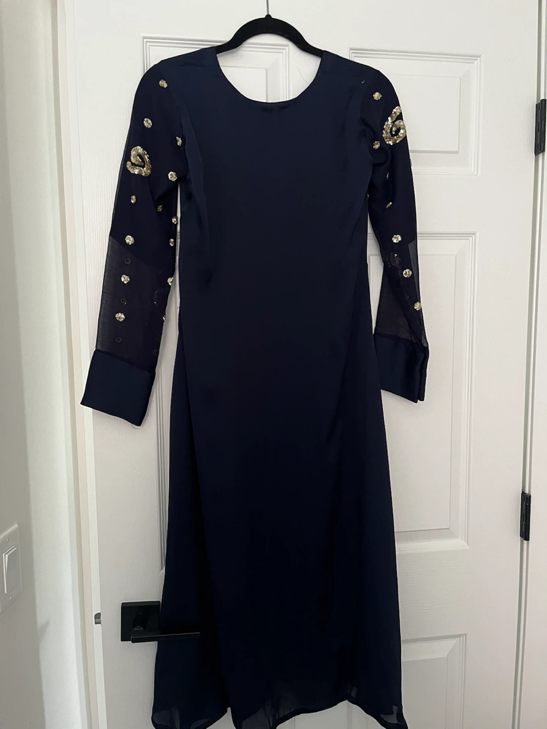 Navy and Gold Sequin Embroidered Suit - photo 2
