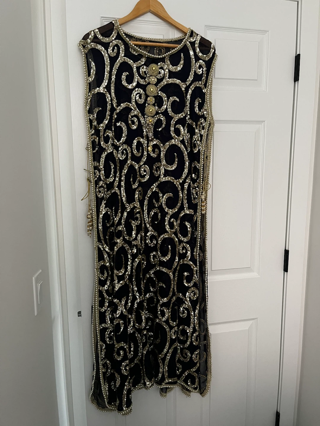 Navy and Gold Sequin Embroidered Suit - photo 3