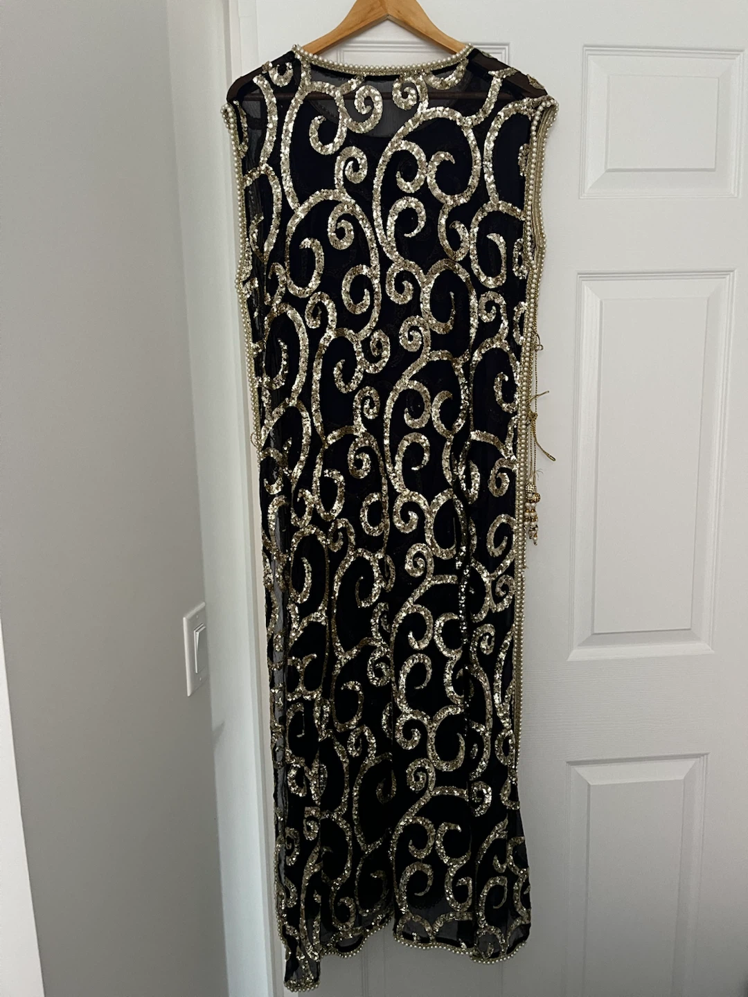 Navy and Gold Sequin Embroidered Suit - photo 5