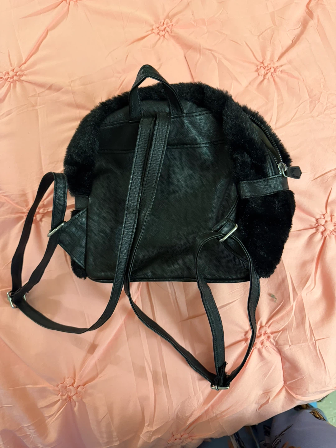 Sanrio Kuromi Faux Fur Mini Backpack - photo 3