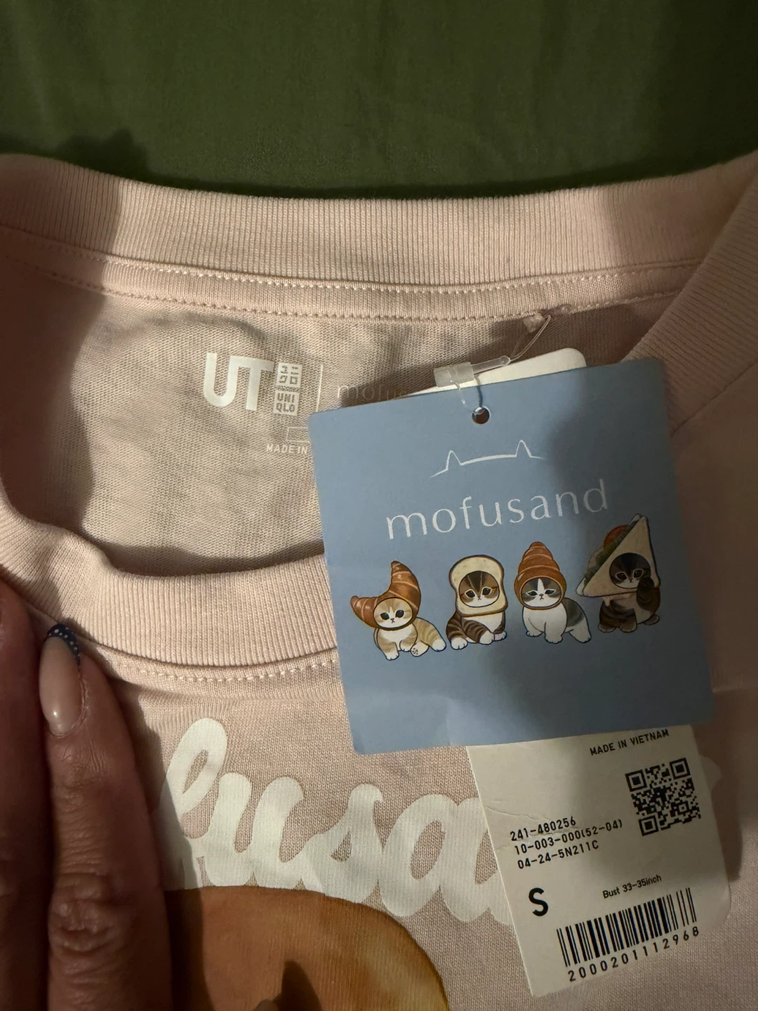 Mofusand Uniqlo T-shirt Pink Size S - photo 3