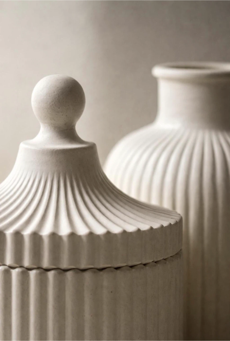 White Decorative Vase and Jar Set - photo 2