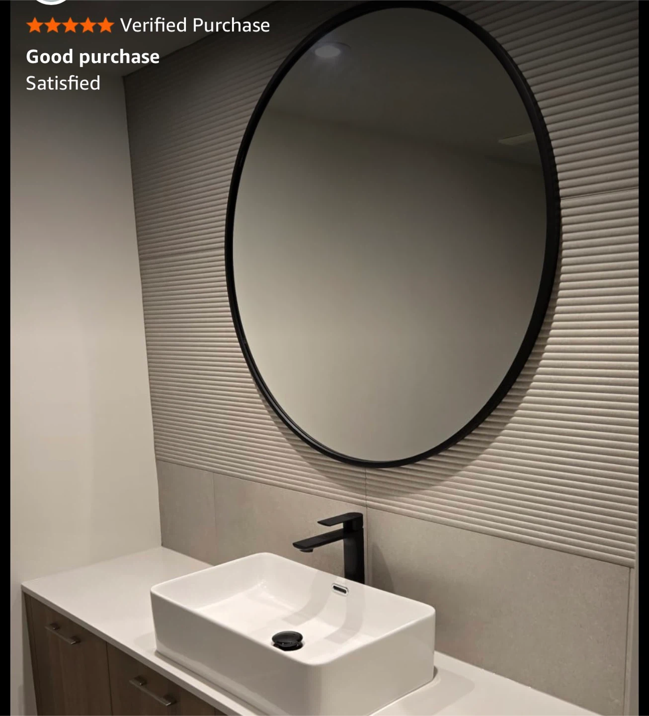 BN!HOMCOM 24" Round Wall Mirror Metal Frame Silver - photo 2