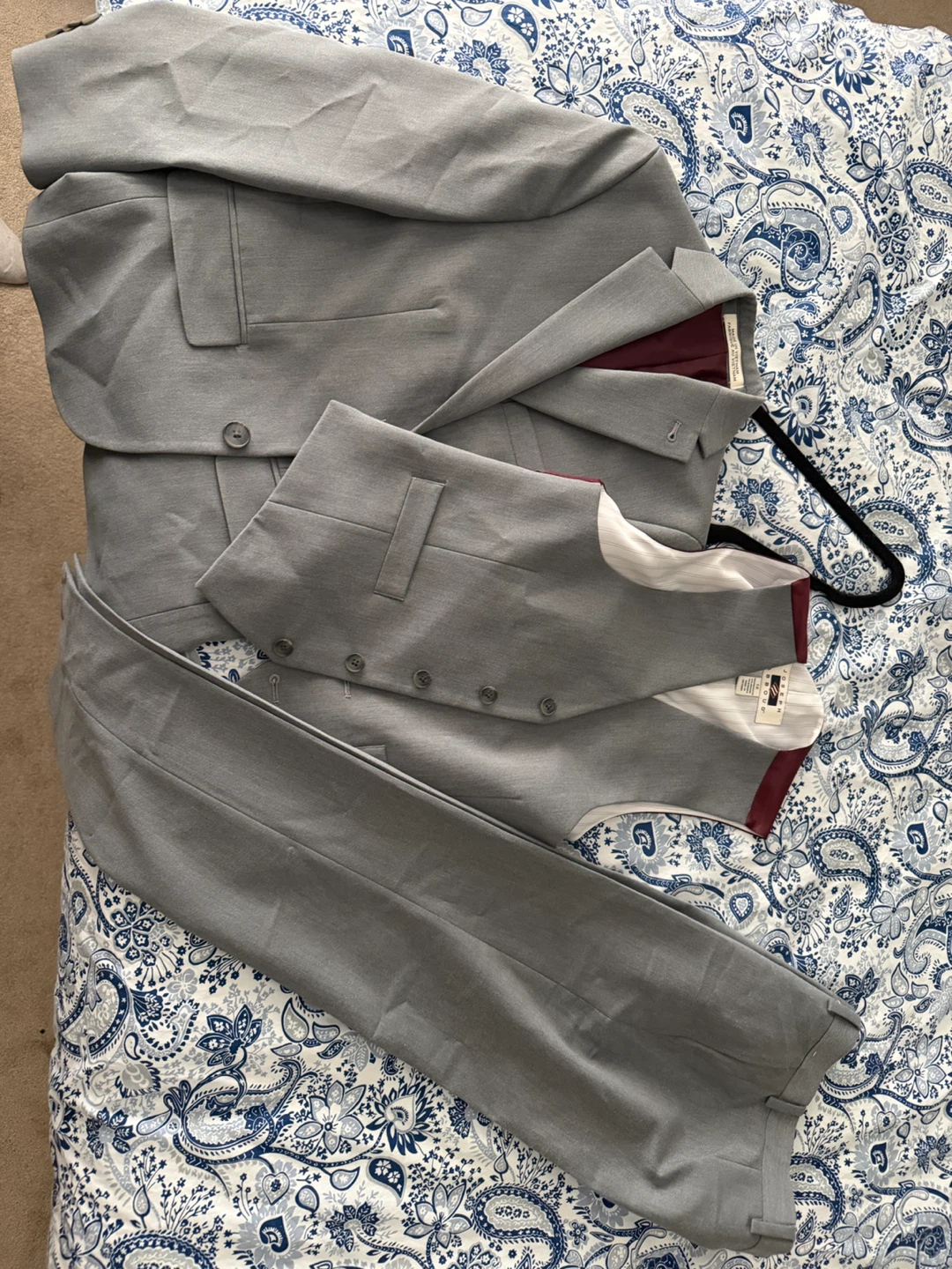 Joseph Abboud Grey Suit Set Size 10
