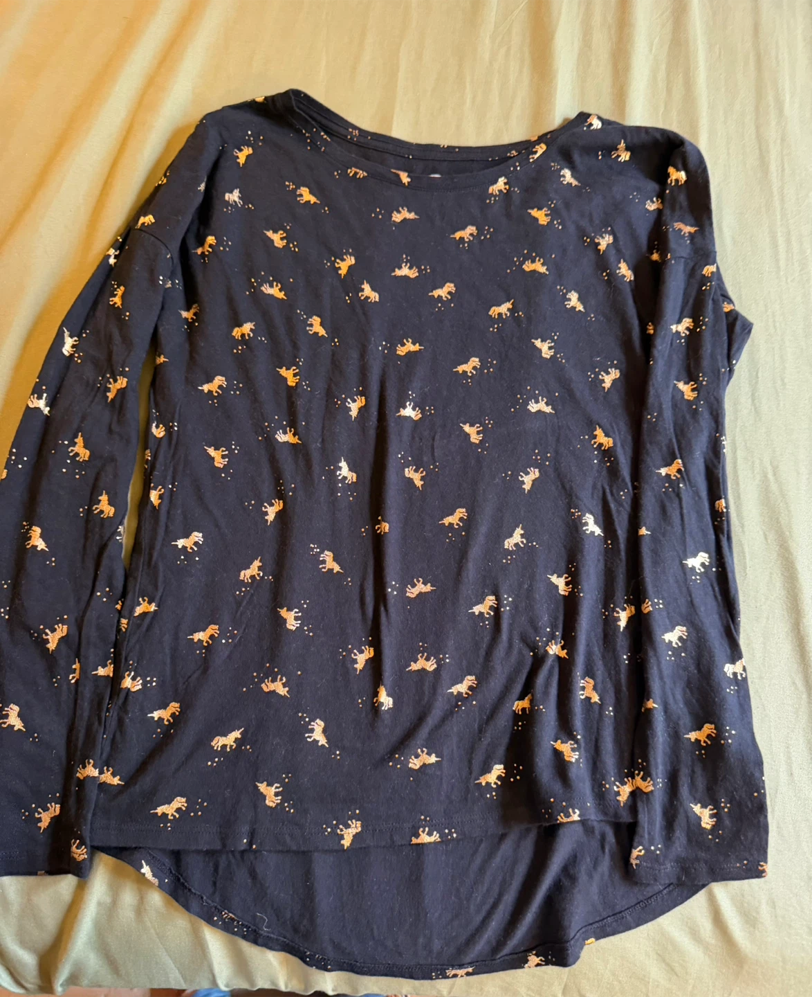 Old Navy unicorn print long sleeve top XL (14) - photo 2