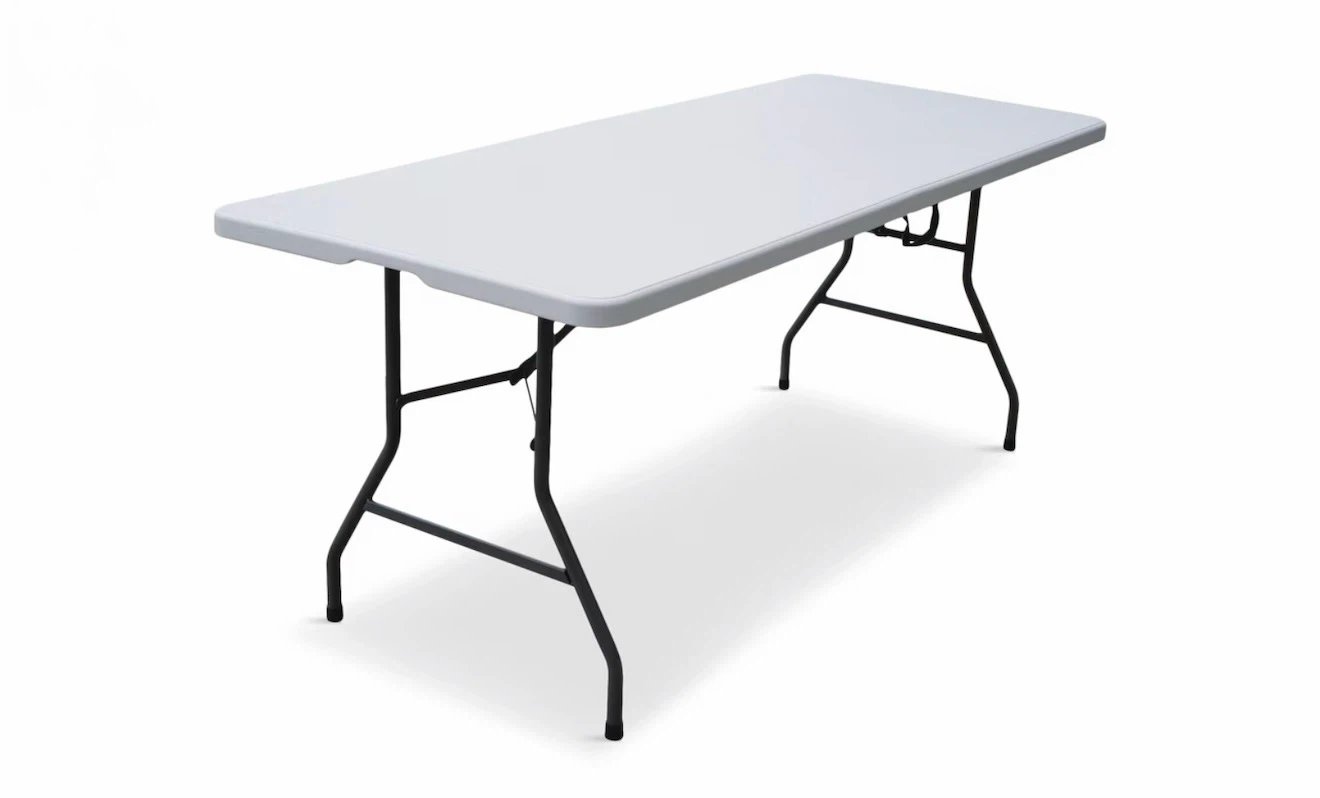 6-ft Portable Plastic Table With Metal Legs