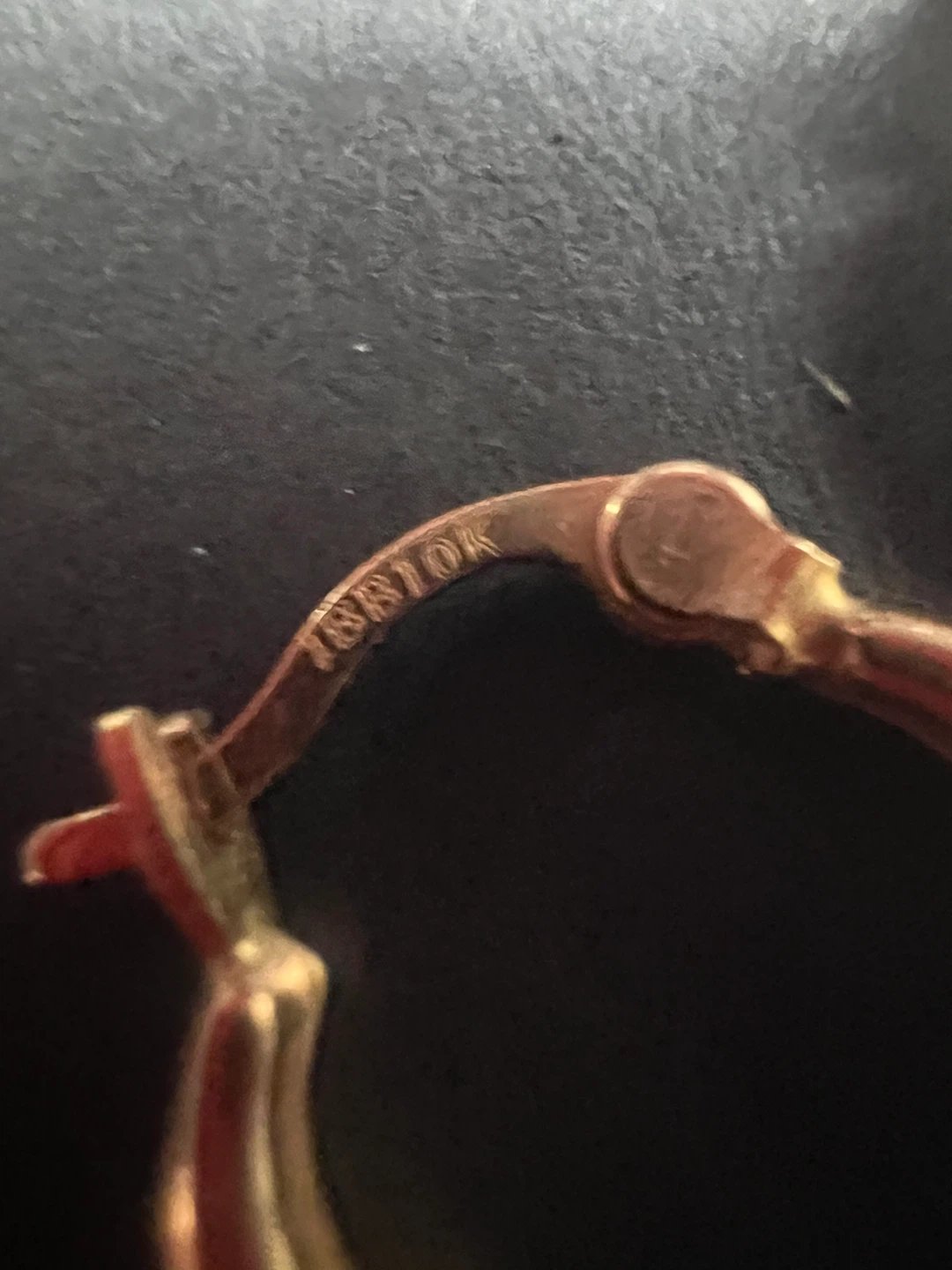 10K Gold Heart Hoop Earrings - photo 3