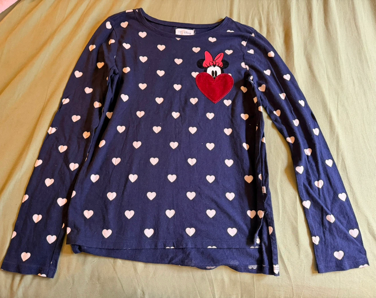 Gap Kids Disney Minnie Mouse Heart Long Sleeve Shirt - photo 2