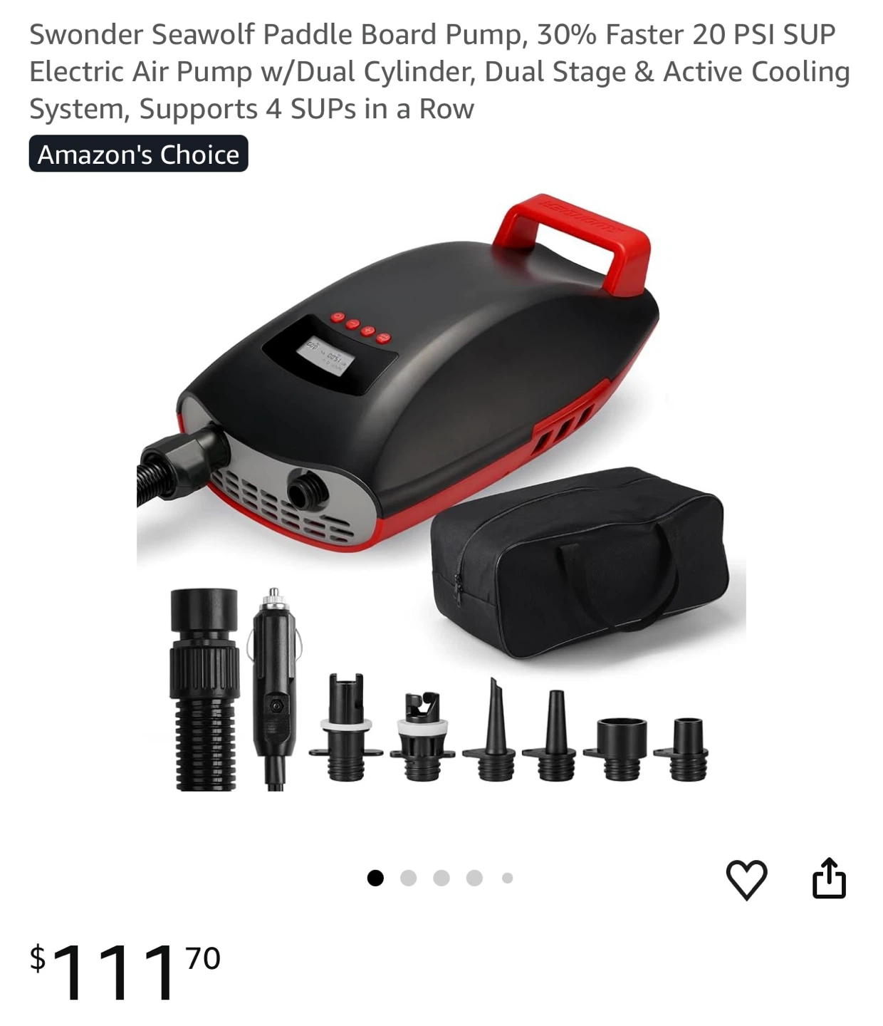Swonder Seawolf SUP Electric Air Pump