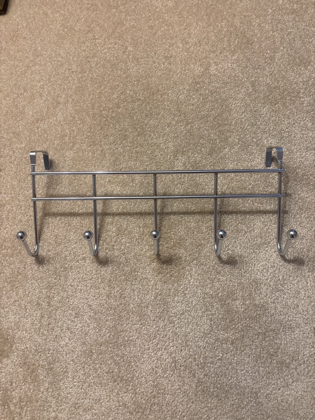 Chrome Over-the-Door 5-Hook Rack brand new